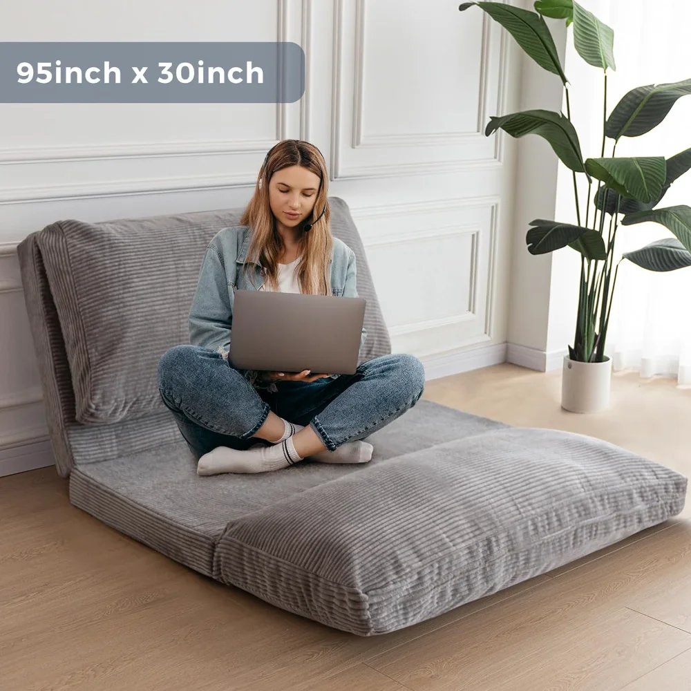 MAXYOYO Bean Bag Bed Folding Sofa Bed Floor Mattress Adults