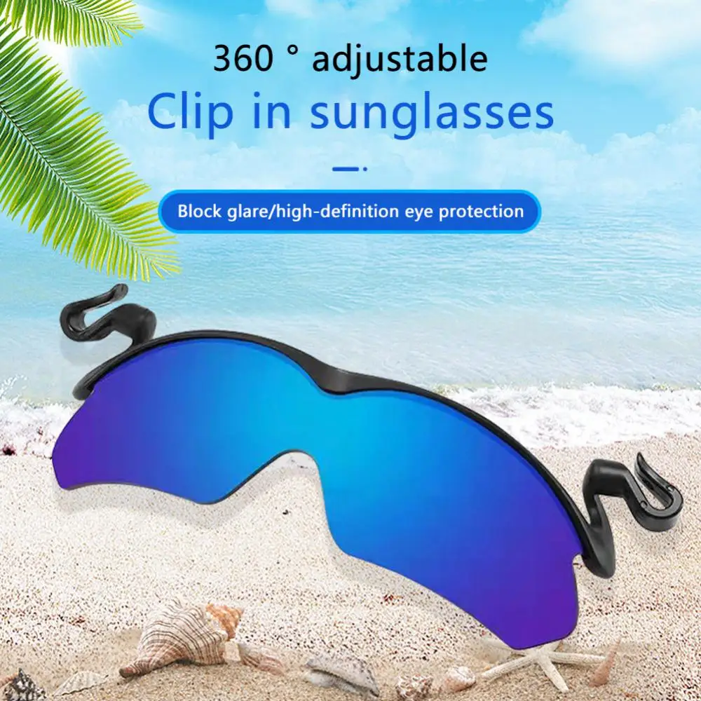 

Clip On Sunglasses Polarized Ultra-Light Polarized Clip-On Sun Glasses For Hat Stylish Rimless Eyewear Cool Outdoor Fishing