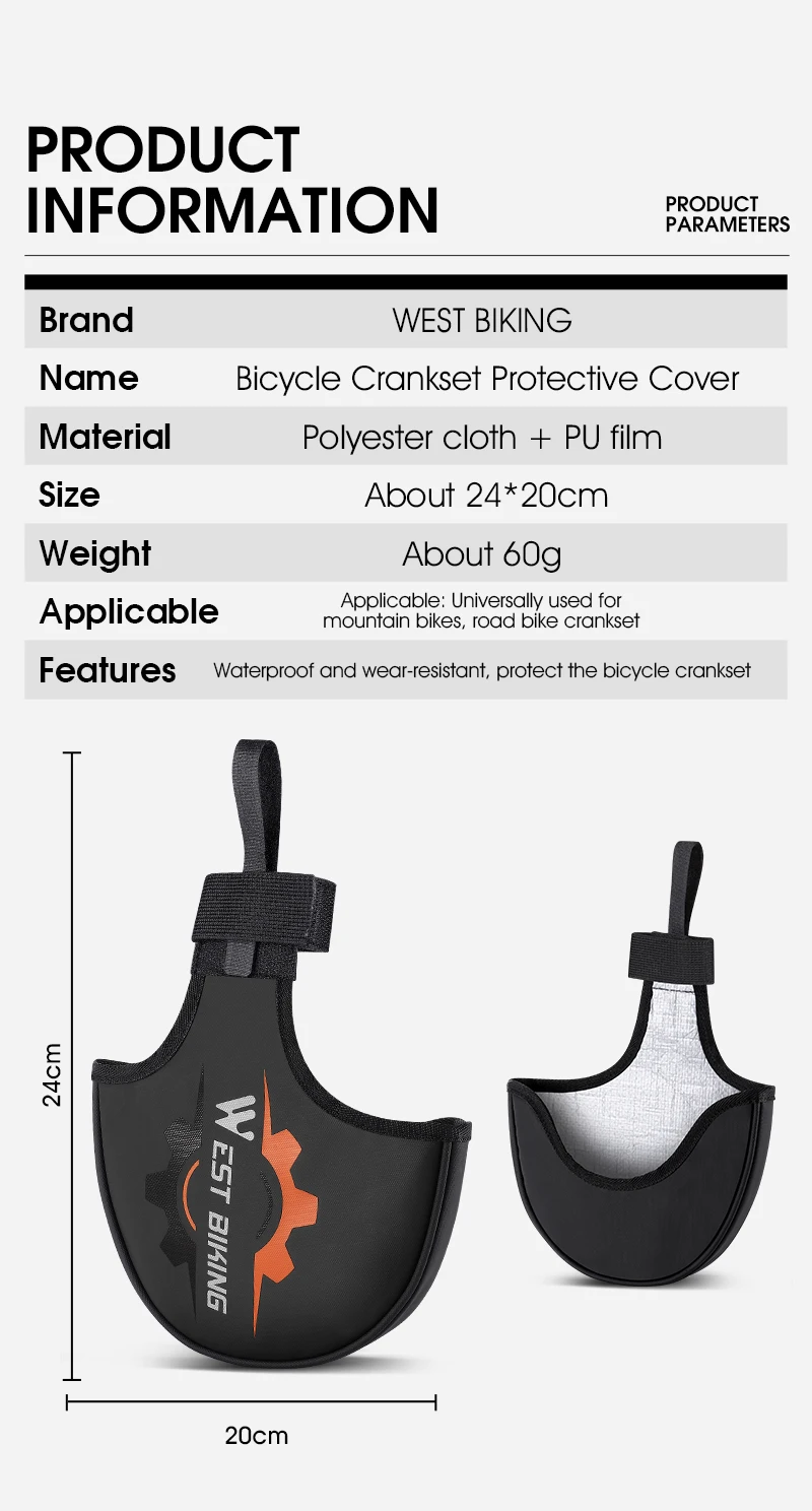 WEST RADFAHREN Fahrrad Schwungrad Schutz Abdeckung MTB Rennrad Kettenblatt Kettenräder Schild Kettenblatt Übertragung Discs Wartung – Detail 3
