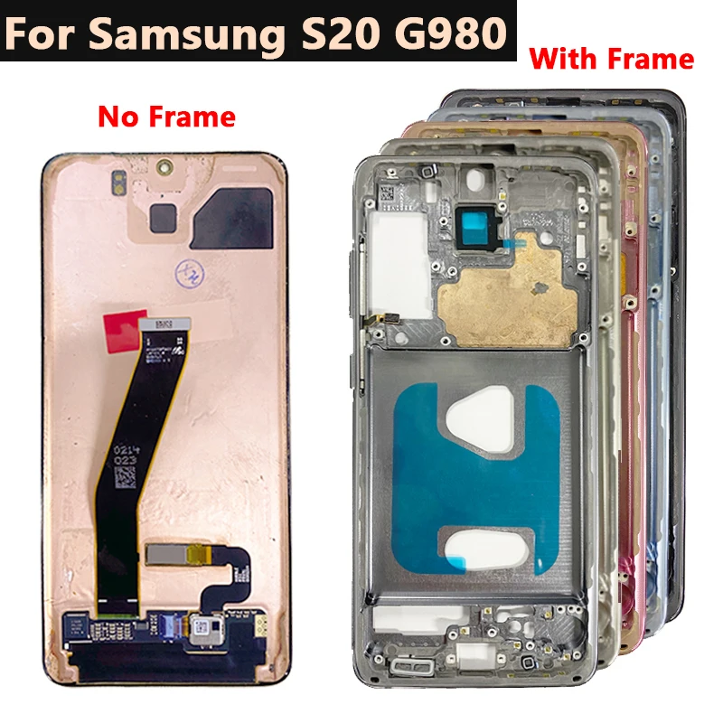 AMOLED ÷ S20 +, Ｚ  S20 G980F S20 ÷ 5G G985 G986F LCD  ġ ũ Ÿ  ۵