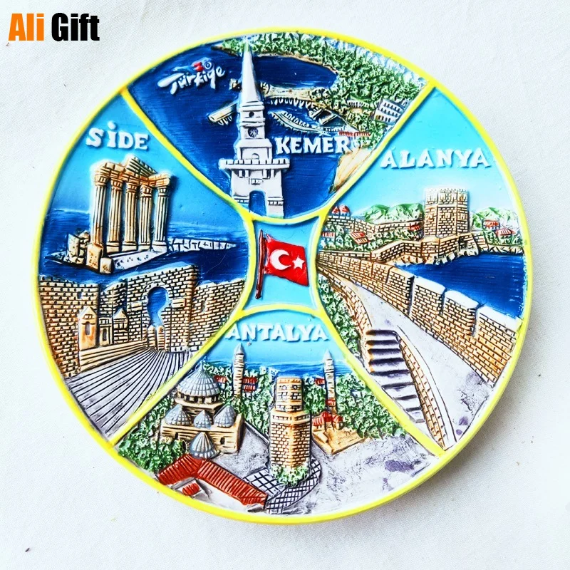 Creativity London Tourist Souvenir France Nordic Decorative Dishes  Wall Sofa Background Pendant Hand-painted Ceramic Disc 15CM 4