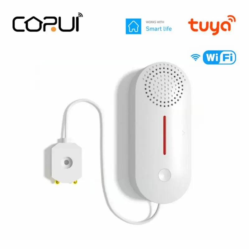 

CORUI Tuya WIFI Water Leakage Detectort Water Level Sensor Home Kitchen Bathroom Security Alarm 90dB Alarm Sound For Smart Life