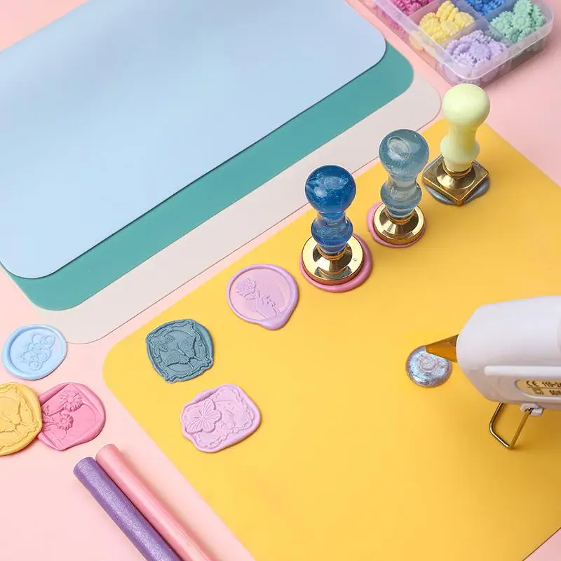 Description Picture 5 of itemSilicon Sealing Wax Board Pad Wax Seal Stamps Mold Paint Backing For DIY Sealling Wax Stamp Pads Heat Insulation A Coaster