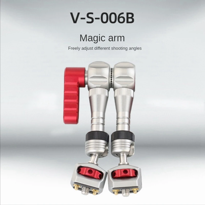 TTKK 알루미늄 합금 V-S-006B 암 휴대폰 모션 카메라, 범용 금속 퍼스트 앵글 카메라 액세서리, 핫