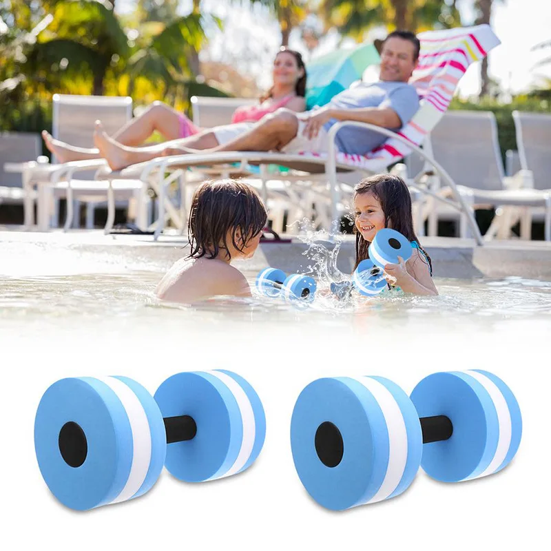 Automatic Floating Dumbbell For Buoyancy Swimming Training Water Sport EVA Foam Exercise Dumbbells Pool Aerobics Yoga Barbell