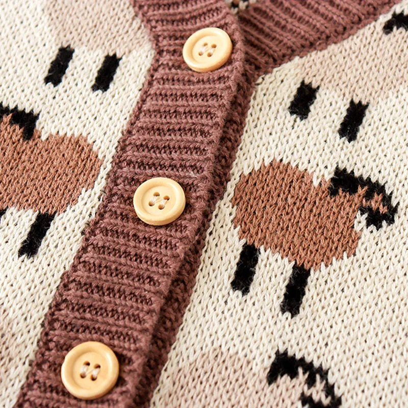 Newborn Baby Boys Girls Cardigan Sheep Baby Coat Infant Girls Cartoon Lamb Long Sleeves Coat Spring Autumn Clothes