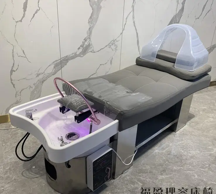 Barber shop shampoo bed ceramic basin hair salon special Thai flat massage shampoo bed factory direct