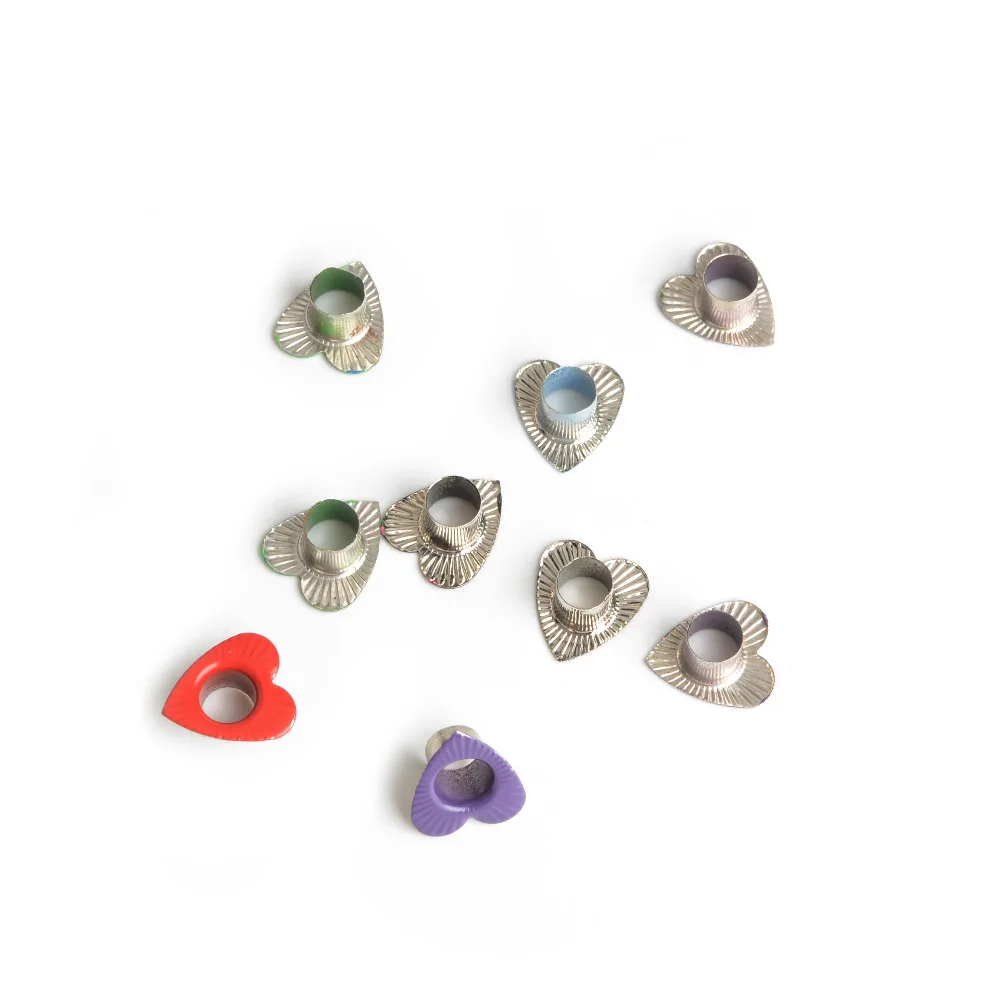 Eyelet Grommet Ring Kit Eyelet Grommet Ring Grommet Eyelet Kit Screw Back Eyelets 100pcs Engraved Heart Metal Eyelets For DIY Leathercraft Scrapbooking Shoes Belt Cap Bag Tags Clothes Scrapbook ojales met&aacute;licos