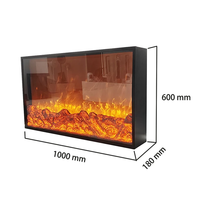 3D Intelligent Atomizing Fireplace Embedded Home Electronic Simulation Flame Decorative Electric Fireplace 5