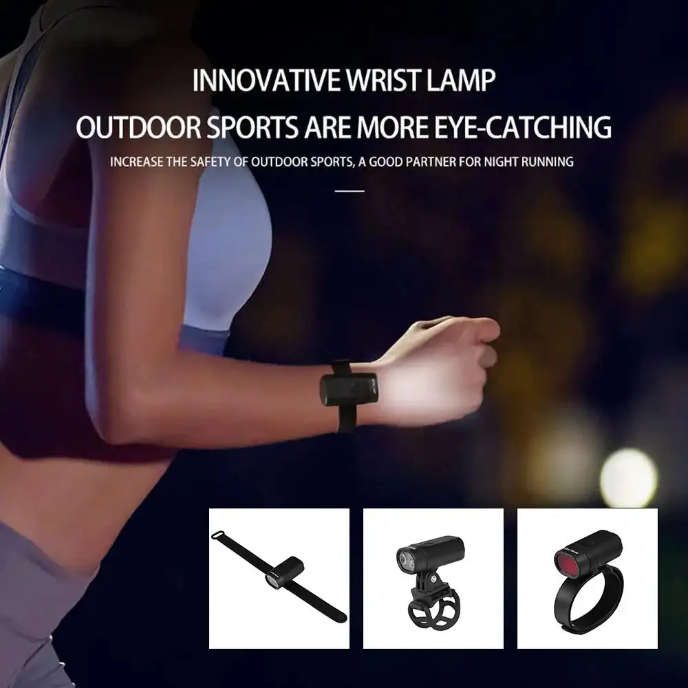 Work Light Portable Wrist Light XPE LED Wrist Watch Flashlight Torch Light USB Charging Flashlight For Outdoor Camping