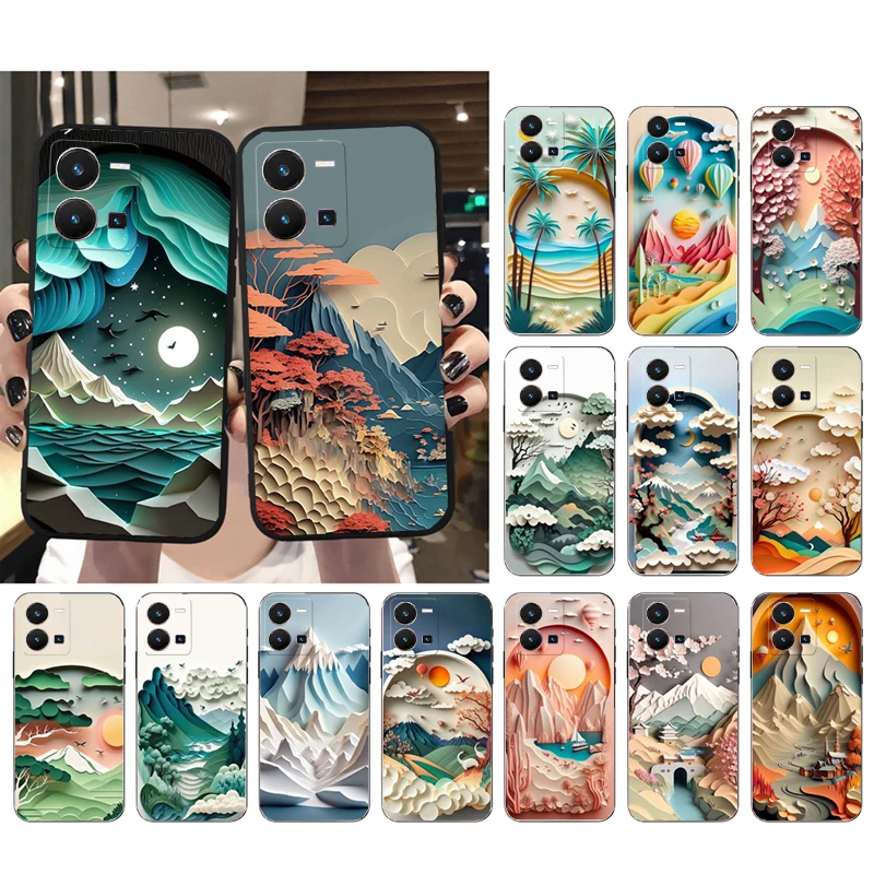 

Landscape Art Phone Case For VIVO Y53S Y33S Y01 Y22S Y31 Y21 Y70 Y21S Y72 Y51 Y35 Y76 V21 V2023 V21E V20 SE