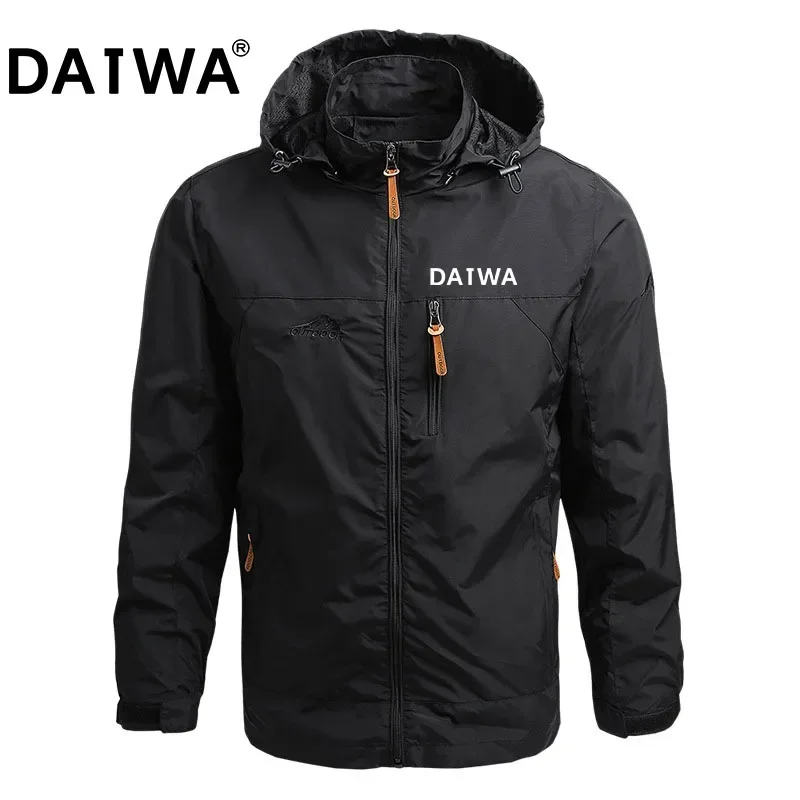 Datwa Men Waterproof Fishing Jacket Hooded Casual Clothing Outdoor Clothes Windbreaker Windproof Autumn Outwears Hiking Coats
