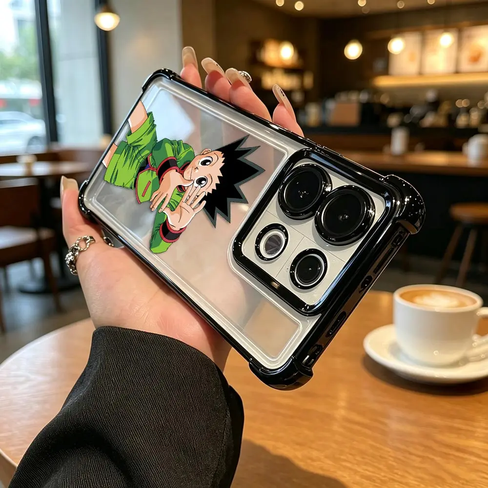 Enhanced Clear Plating Phone Case with Hunter X Hunter Design