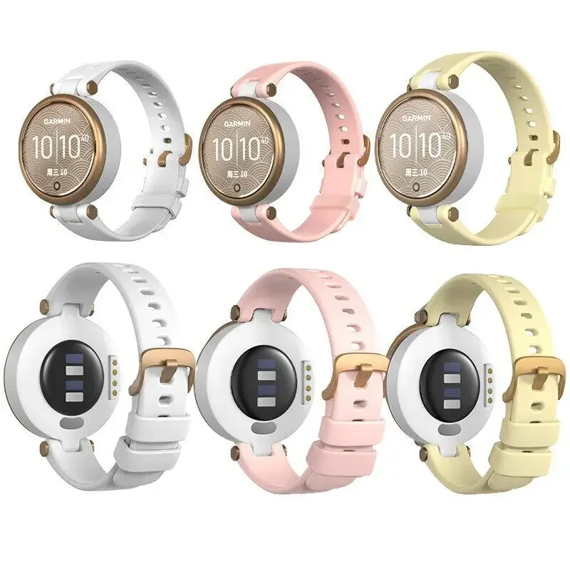 KeHowy 14mm Cinturino in Metallo Compatibile con Garmin Lily 2 Active/Lily 2, Uomini Donne Braccialetto Regolabile Metallo Cinturini di Ricambio per Garmin Lily 2 Sport/Lily 2 Classic - Starlight