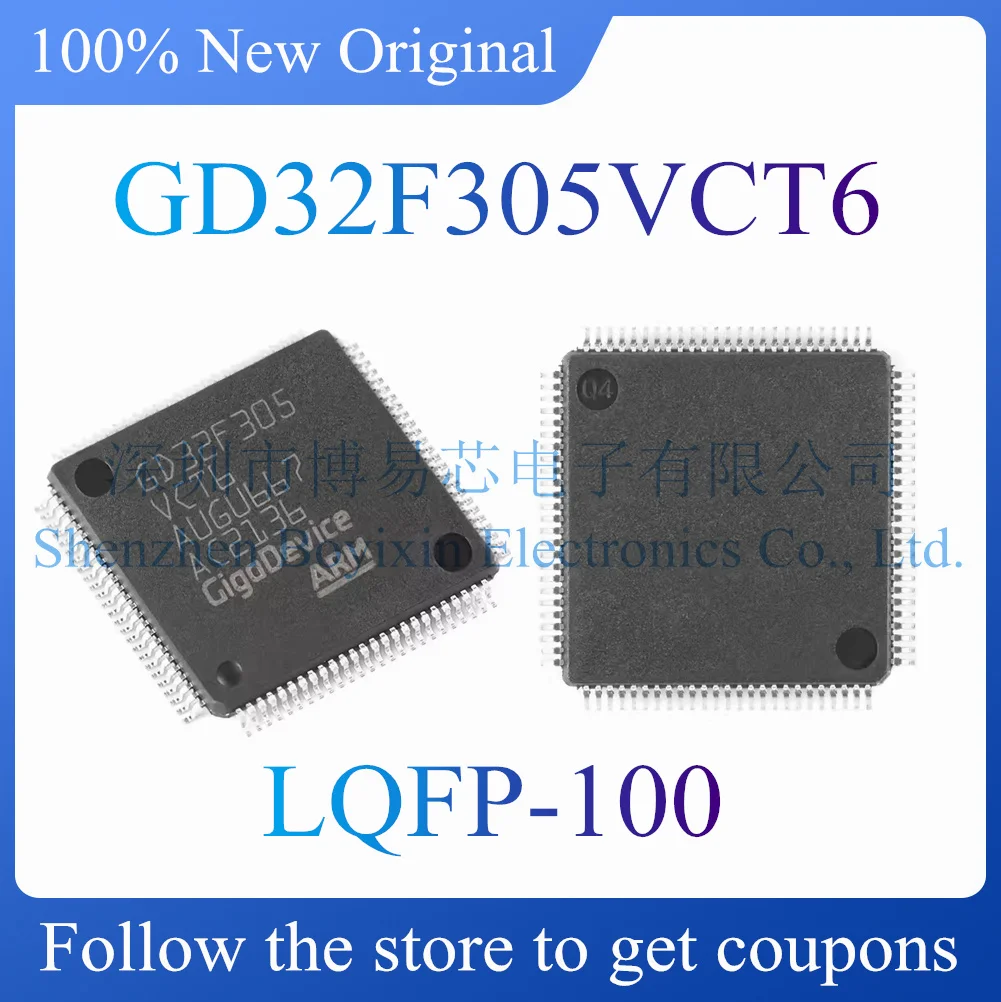 

NEW GD32F305VCT6 Original genuine microcontroller chip. Package LQFP-100