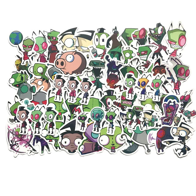 10/30/50 stücke Invaders Alien Invasion Wasser Flasche Wasserkocher Gläser Tassen Schreibwaren Box Computer Bleistift Fällen Skateboard Spielzeug – Detail 5