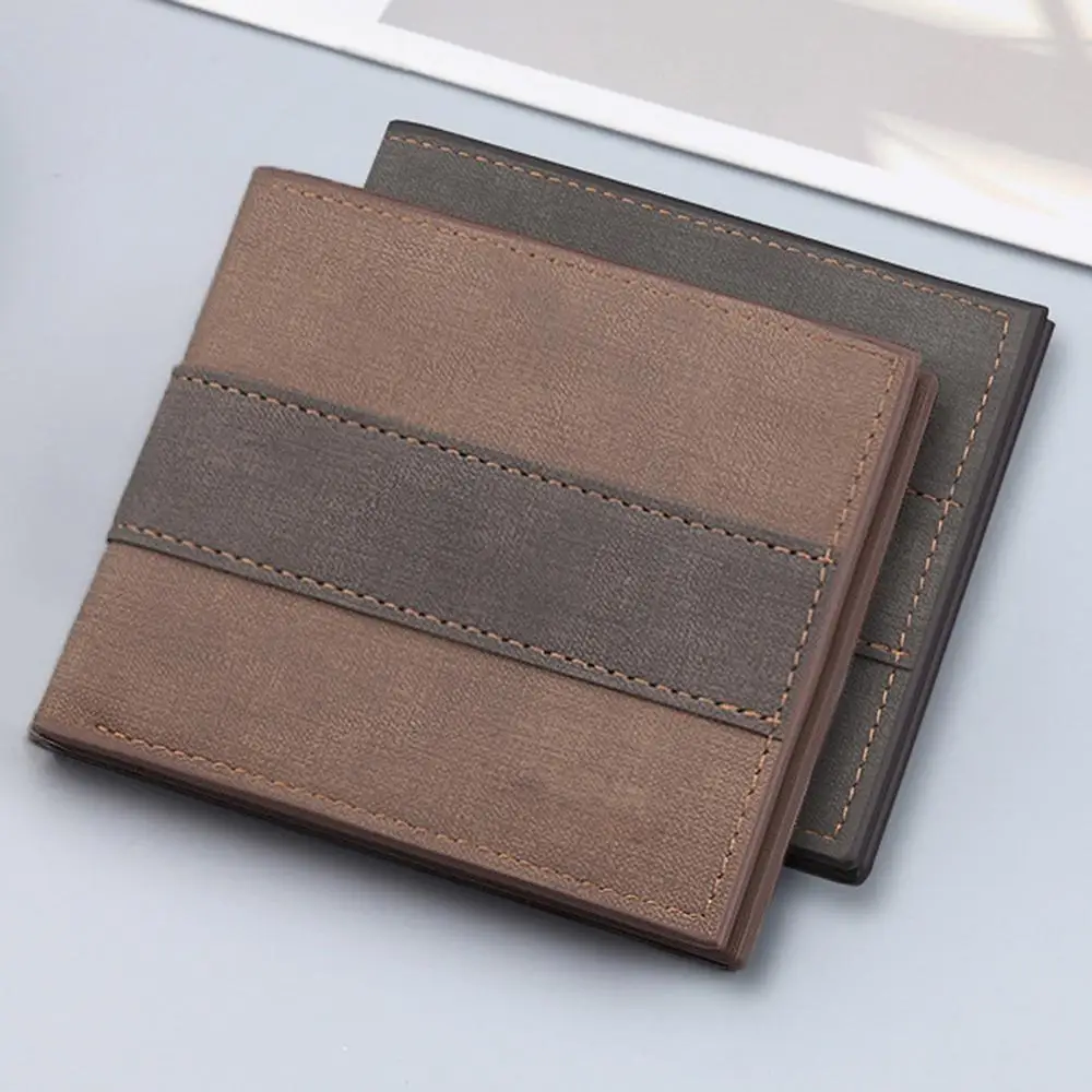 Vintage Men Leather Wallet Bifold Multi Card Slots Coin Purse Anti-theft Cash Purses Money Bag Holder For Male Shopping | Багаж и сумки