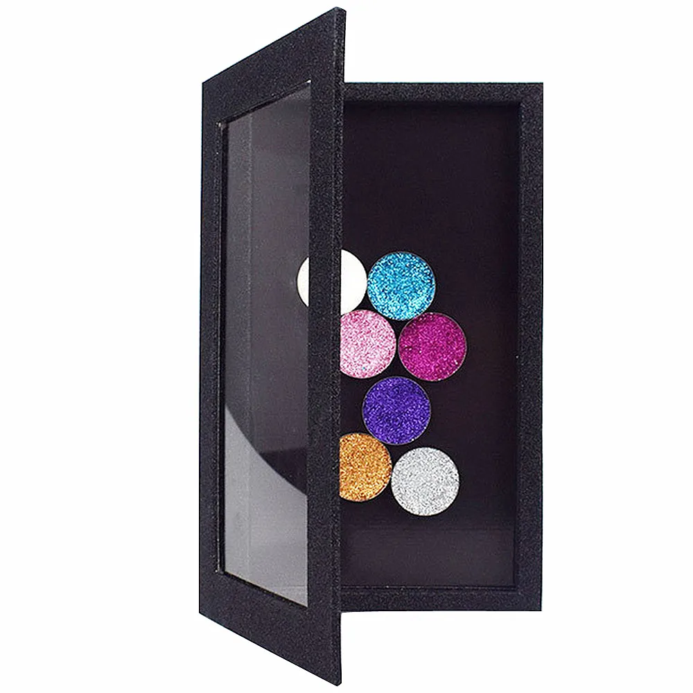 Black Glitter Fashion Empty magnetic Eyeshadow Palette DIY Makeup Tool Eye Shadow Blusher Foundation