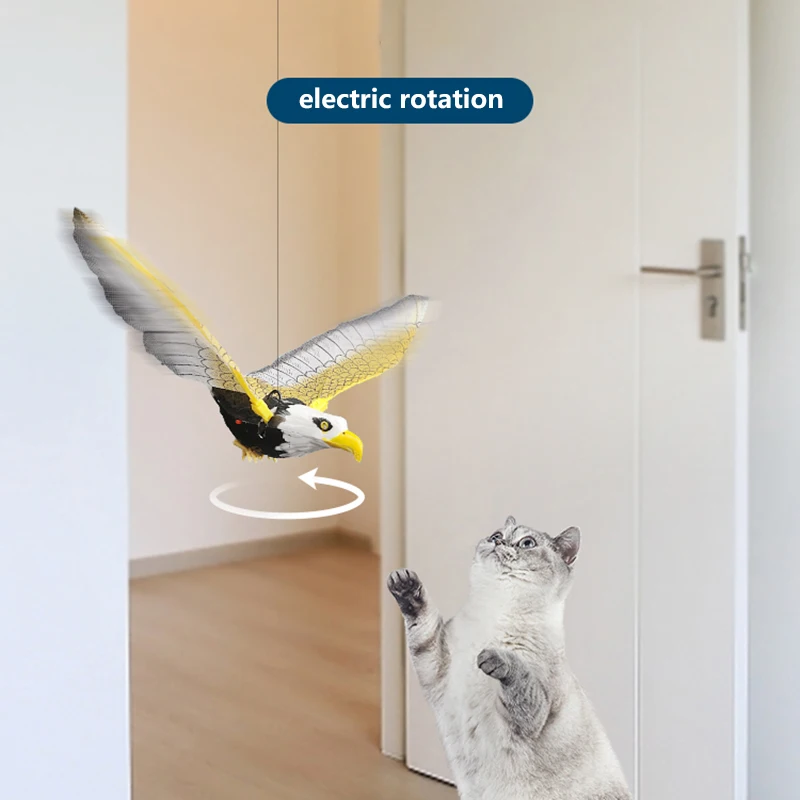 

New Simulation Bird Cat Toy Funny Self-hey Hanging Door Automatic Scratch Rope Cat Stick Eagle Cat Interactive Toy Cat Supplies