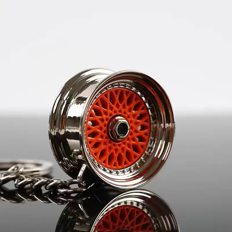 

Metal wheel hub modification car keychain pendant creative and fashionable Hellaflush fashion suitable for VOSSEN MB BBS AMG