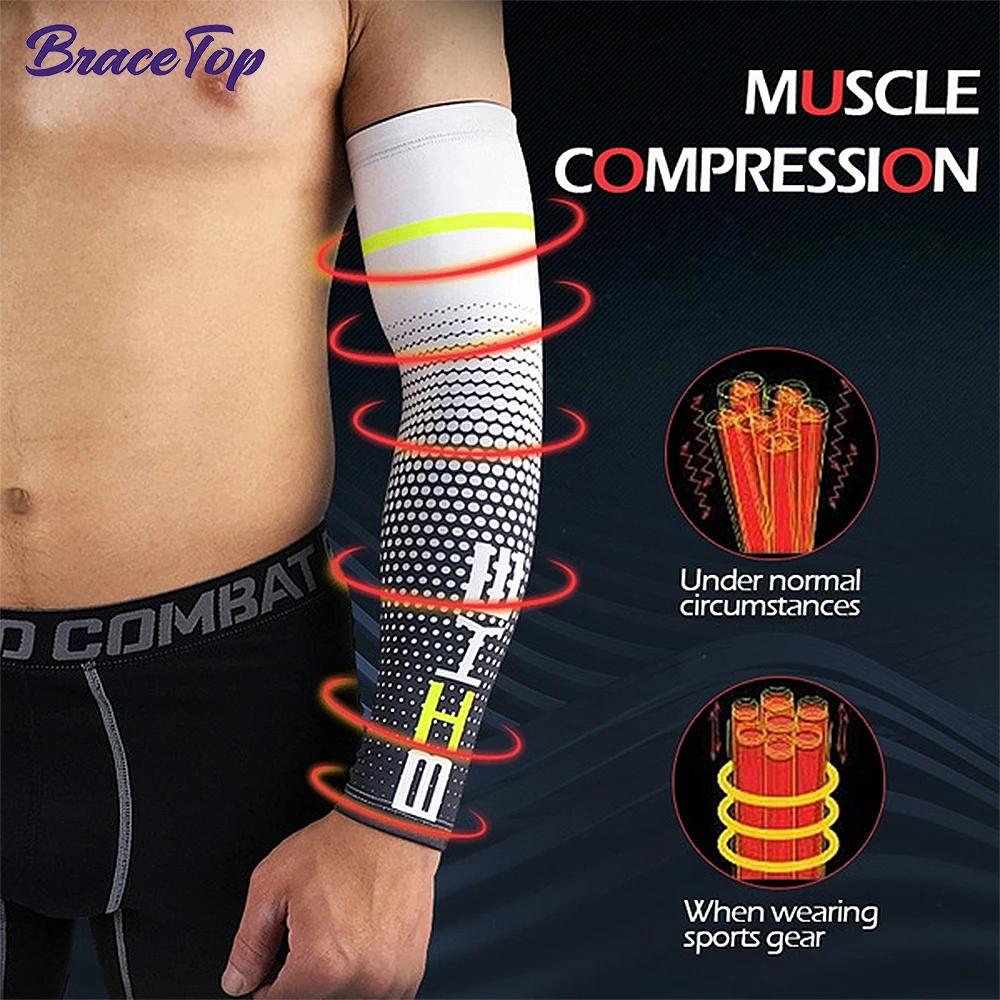 Black Compression Arm Sleeve  Sun Sleeve - B-Driven Sports