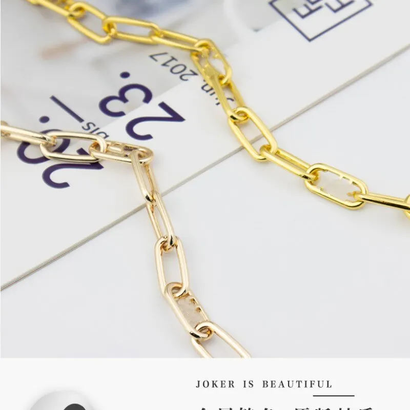 Letter Shape Luxury Brand Shoulder Strap Shiny Gold Silver Light Gold Crossbody Straps For Bags F