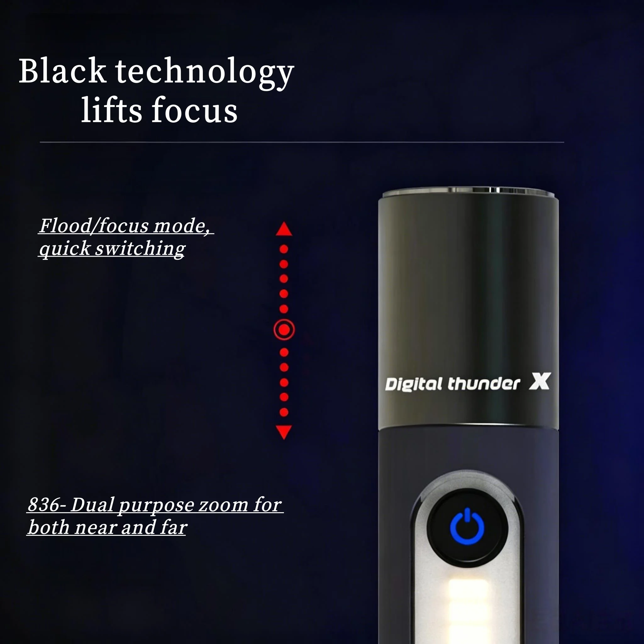 슈퍼 브라이트 XHP50 손전등 줌 포커스 알루미늄 헤드 18650 USB 충전 IPX4 방수 사이드 램프 야외용 핸드 토치