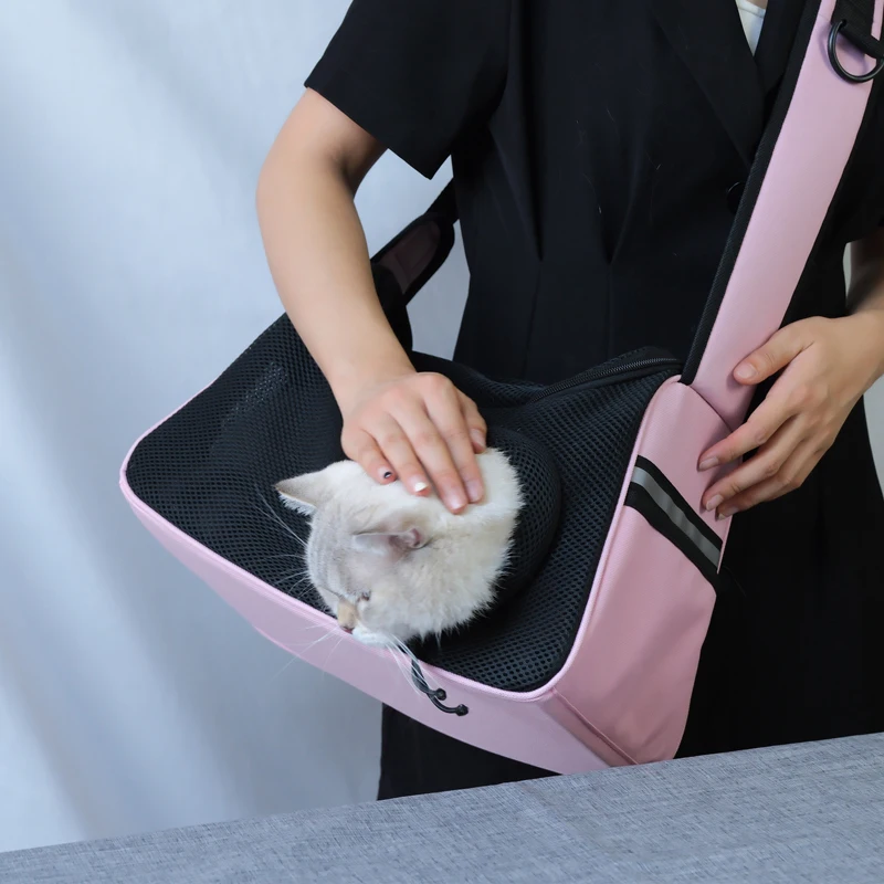 Diagonal shoulder mesh cat outcrop casual camping cat bag
