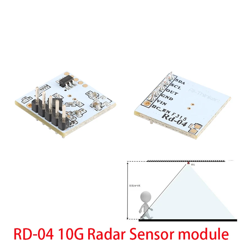 

RD-04 10G Radar Sensor module 10.525GHz Human Micro Motion Sensing Rd04 XBR818 Low Power Module