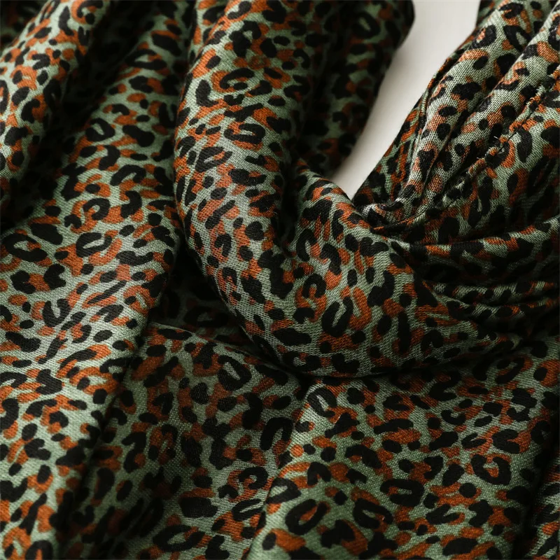 Winter Sexy Leopard Dot Fringe Viskose Schal Schal Dame Hohe Qualität Druck Weiche Pashmina Stola Bufandas Moslemisches Hijab 180*90 cm – Detail 16