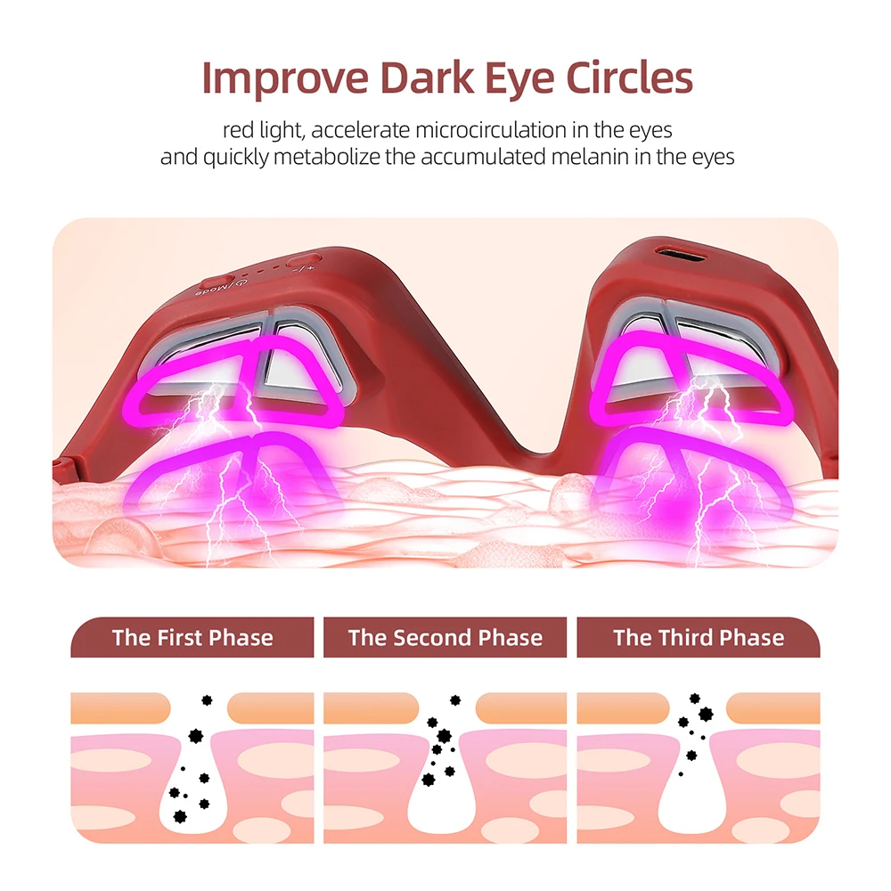 Eye Massager under-eyes Relax Fatigue Eye Glasses Lighten Dark Circles Smooth Eye Fine Line belleza Eye Care