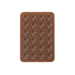 Silicone World Universal Phone Mount with Anti-Slip Suction Cups (Brown Coffee)