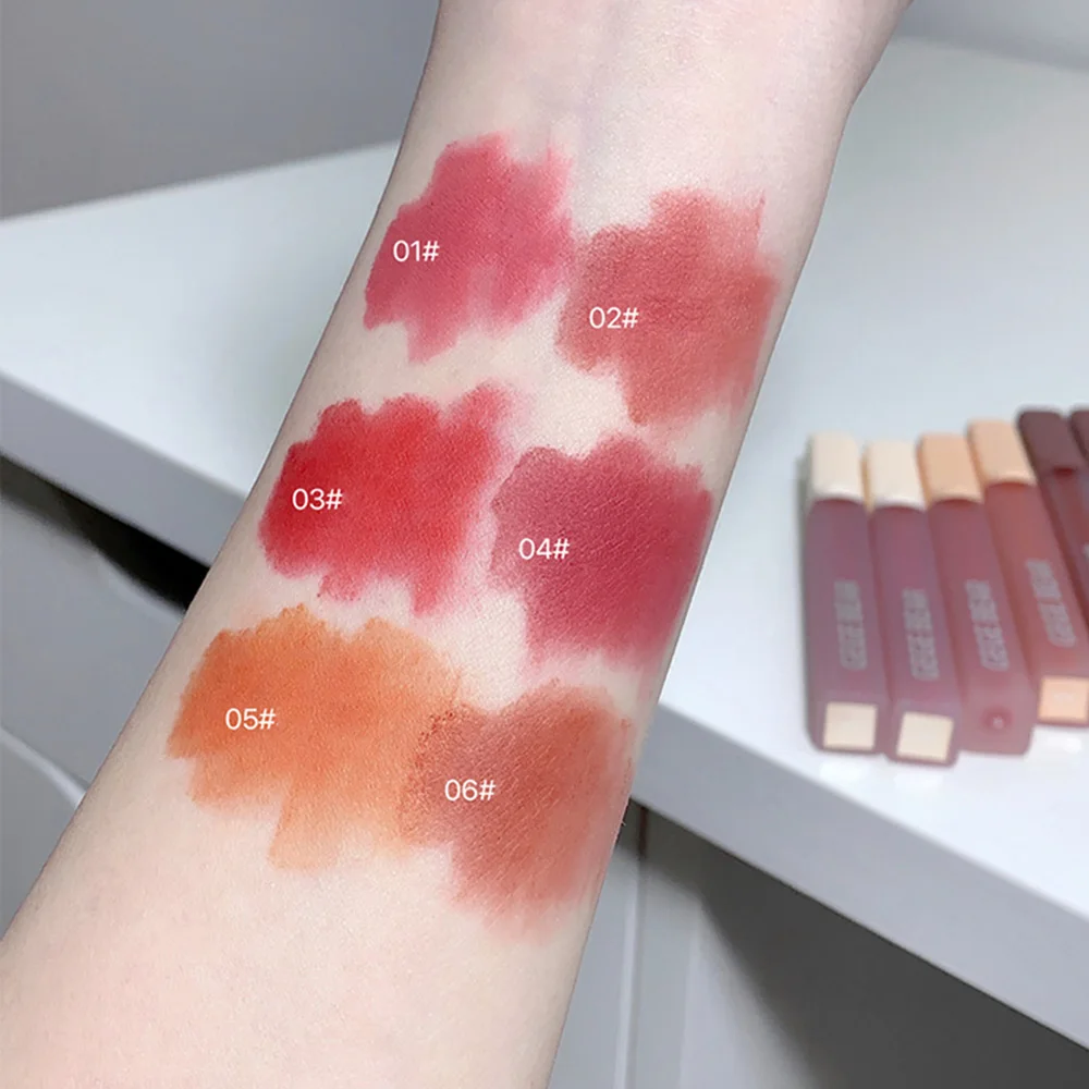 Gege Bear Matte Velvet Lip Glaze Smooth Non-drying Lipstick Color Lasting Lip Gloss 4