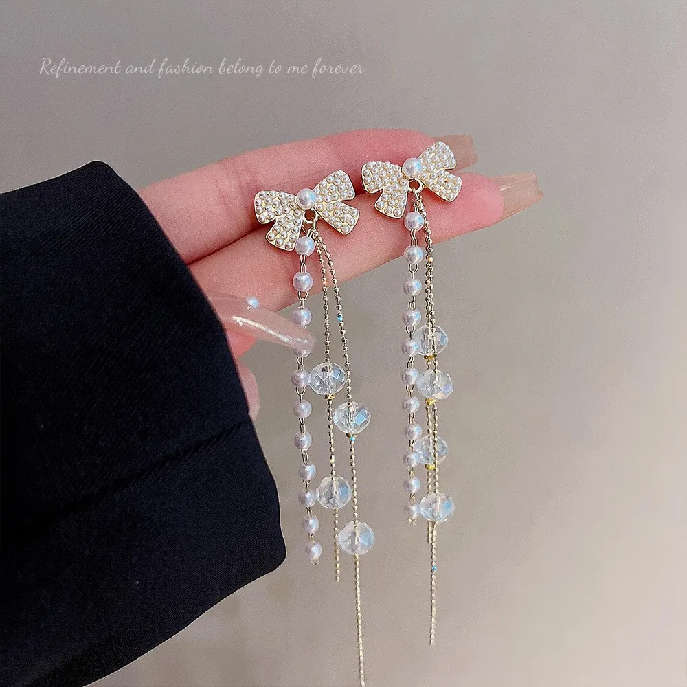 Crystal Rhinestone Red Tassel Earrings Forever 21 925 Silver