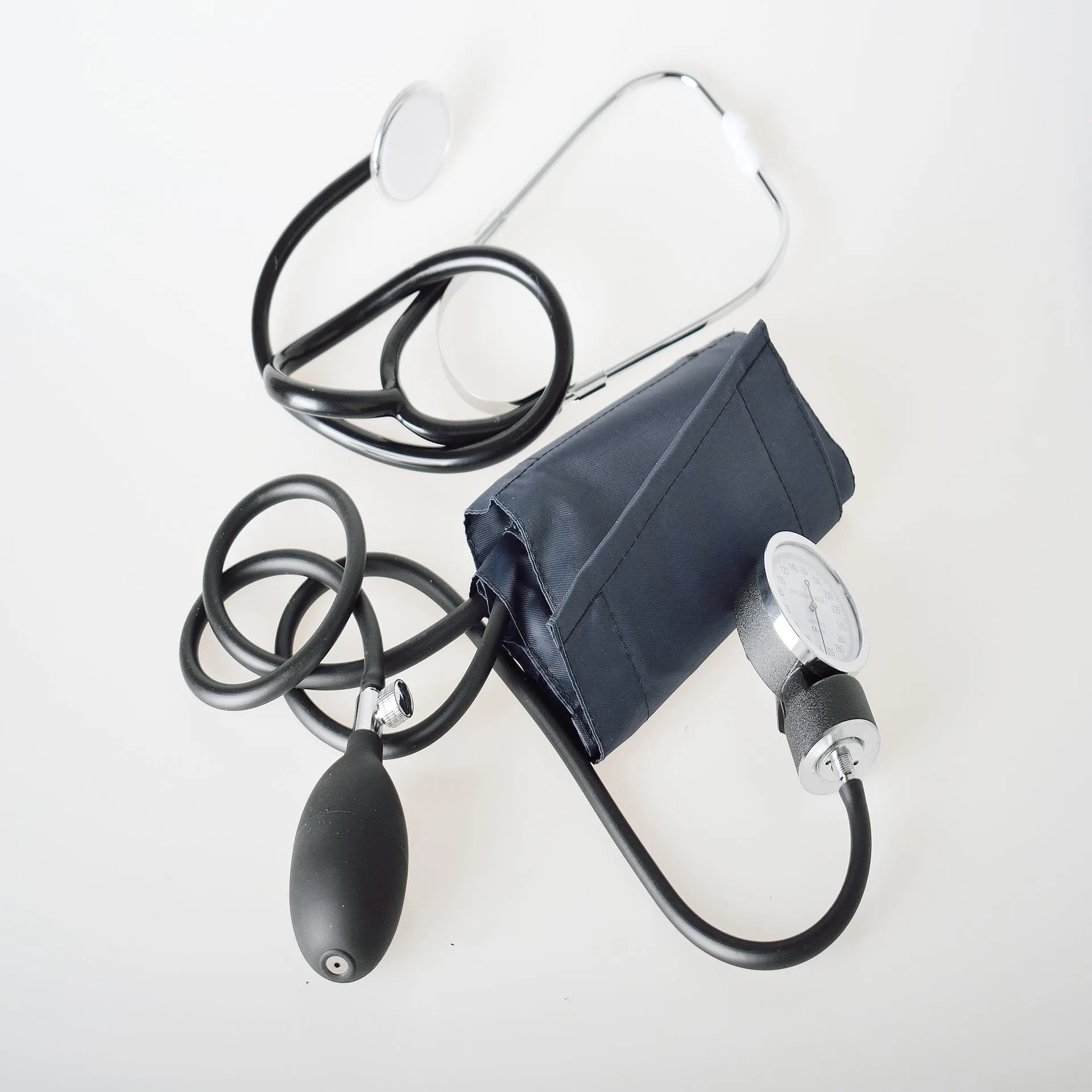 JUSTLANG Medical Manual Blood Pressure Monitor Stethoscope Easy To Carry Arm Style Adult Child Single Listening Head