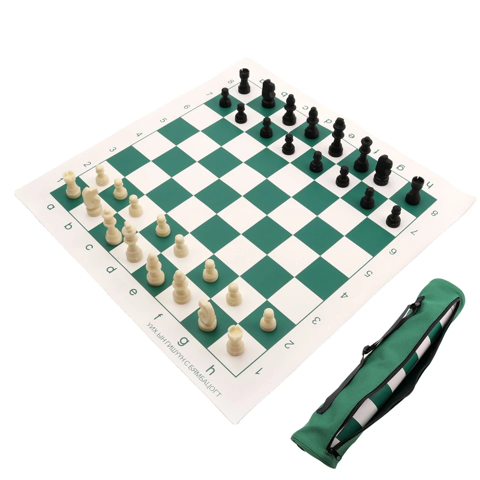 Travel Folding PU Leather Chess Set for Families