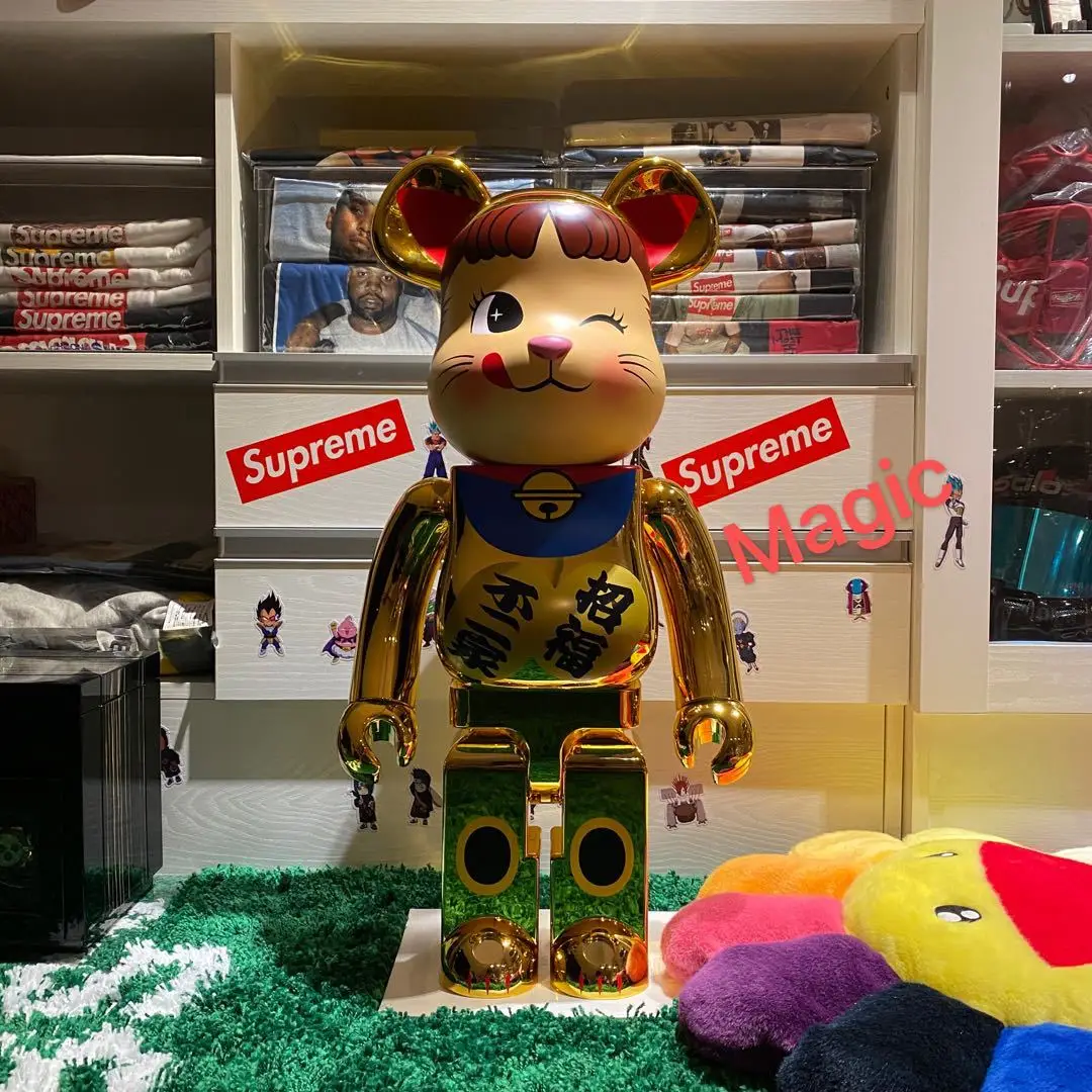 Bearbrick 1000% Action Figures Cartoon Blocks Bear Dolls Lucky Cat