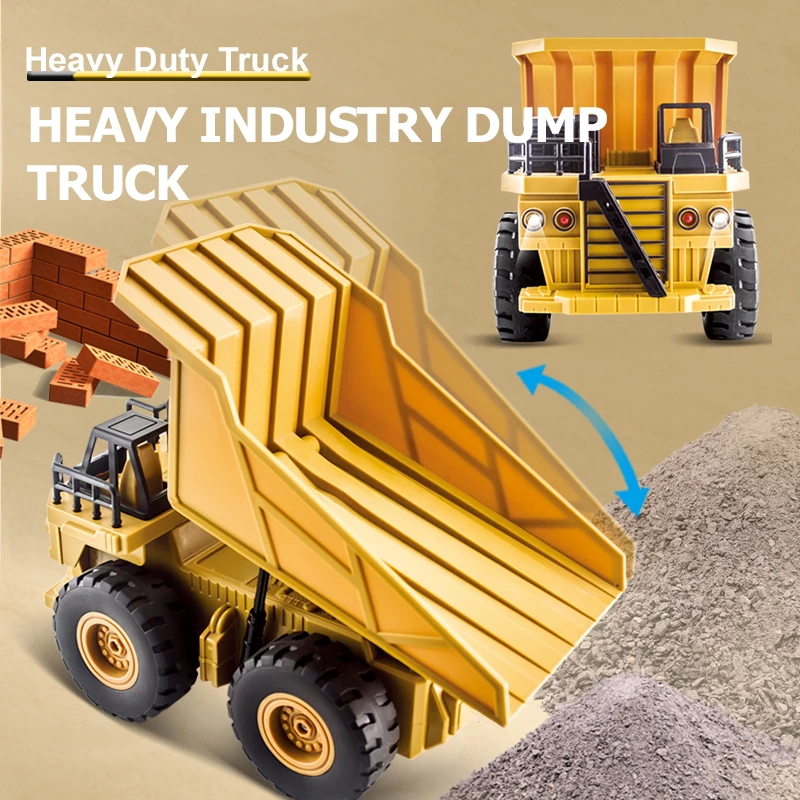 RC Construction Toy 2.4Ghz 6 Channel 1:24 Rc Excavator Mixing truck Crane Remote Control For Children