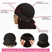 Perruques sans colle bouclées crépues pour femmes cheveux humains porter et Go perruque sans colle cheveux humains 4X4 perruque avant en dentelle perruque bouclée cheveux humains 6
