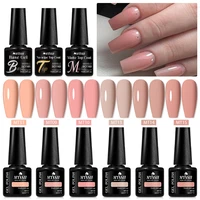 9Pcs/Set Gel Nail Polish Popular Colors Pink Red Black In Autumn Semi Permanent Soak Off UV LED Nail Art Gels Nail Varnish 2