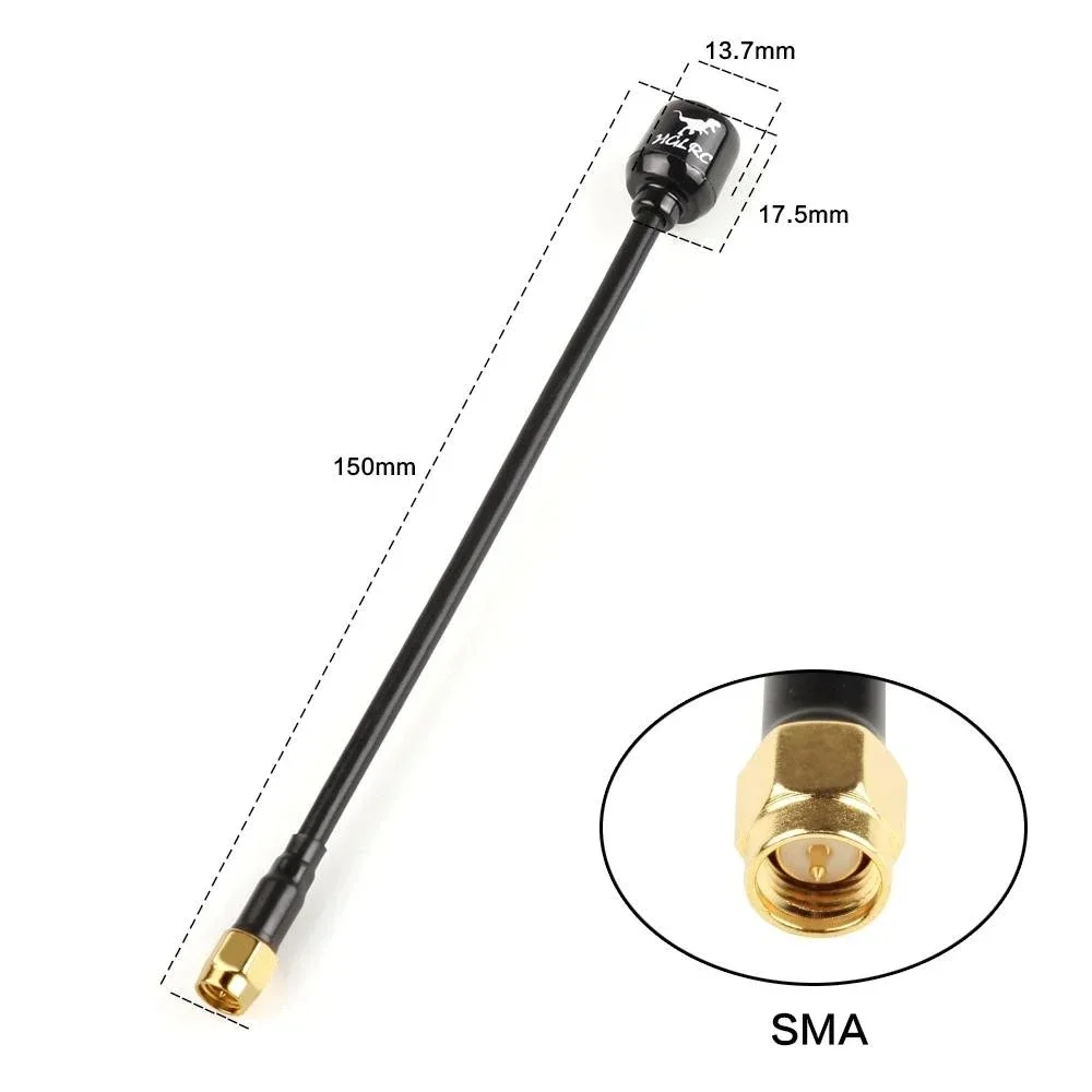 HGLRC 5.8G Long Range FPV Transmitter receiver Antenna RHCP LHCP SMA IPX MMCX 2.5dBi 150mm for RC Racing Drones Accessories