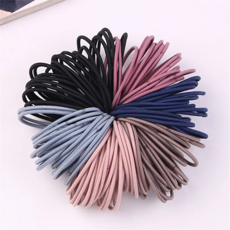 

Nylon Elastic Hair Tie Hair Accessories Women Rubber Bands Scrunchies Elastic Hair Bands Girls Ponytail Holder Ties Gum for Hair