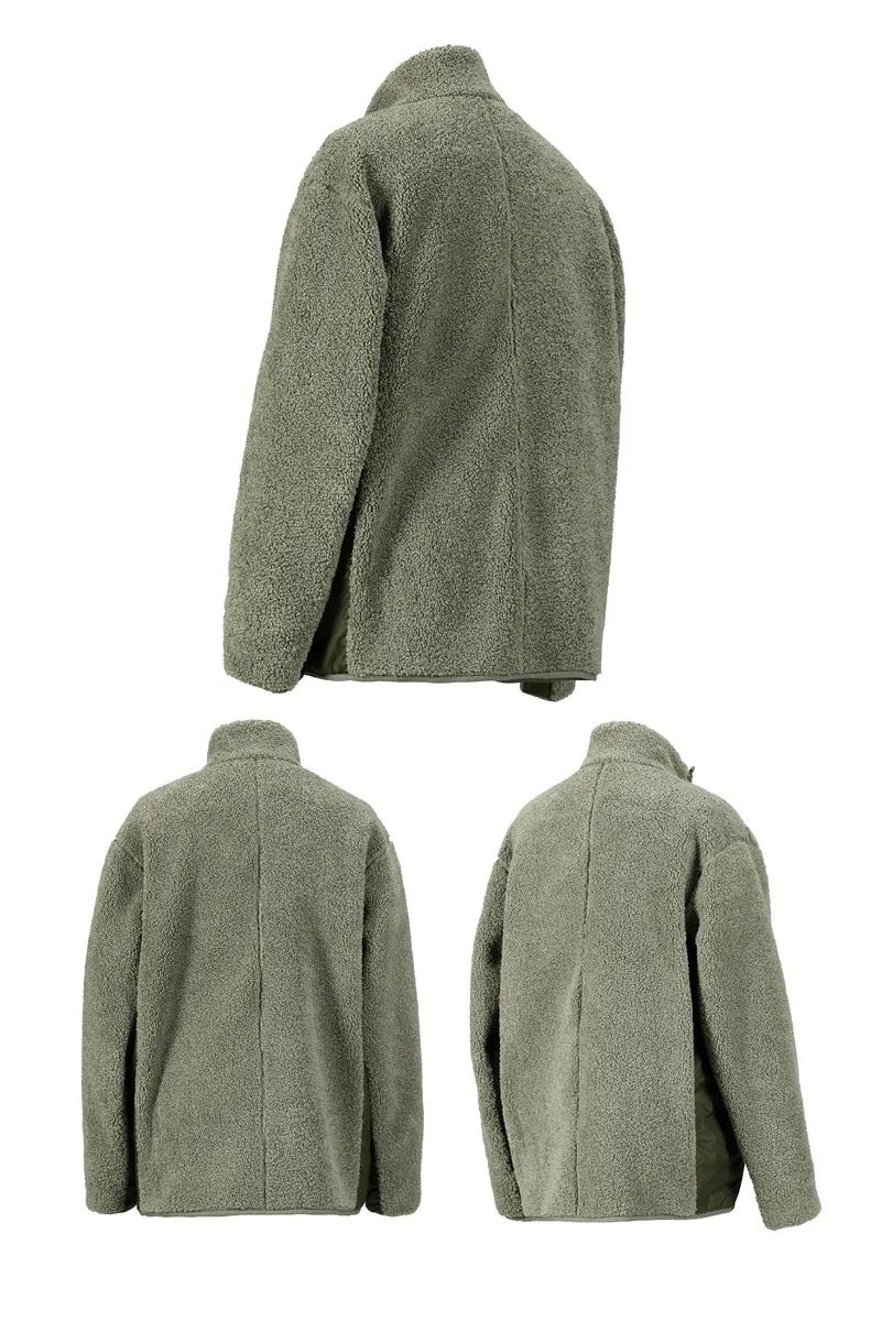 Reindee Lusion 22FW  Diagonal zipper fleece jacket warm coat spicing materials multiple pockets techwear gorpcore outdoor