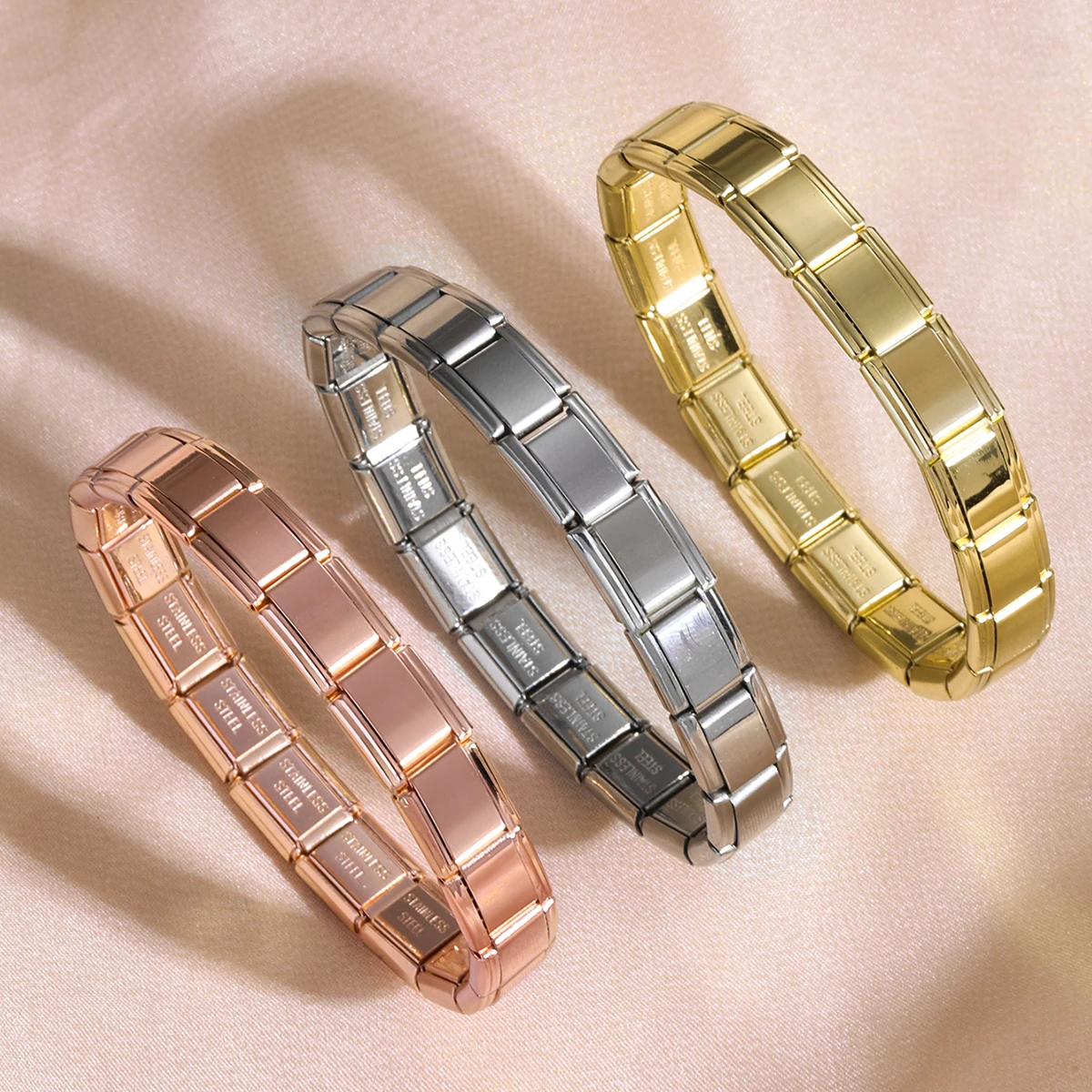 9 mm Wide Stainless Steel Bracelets for Women Simple Trendy Style Daily Wear Silvery Charm Removable Unisex stainless steel bracelet bangle bracelet