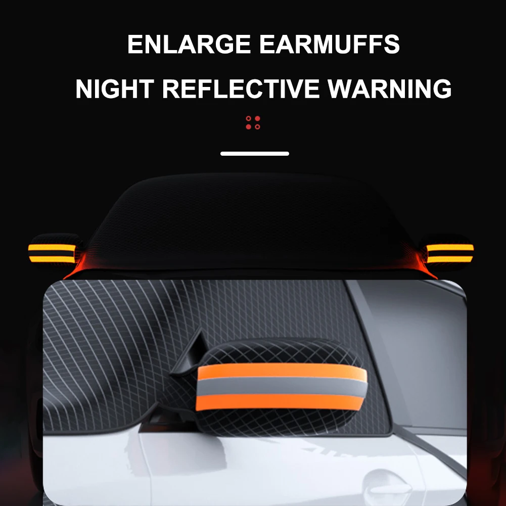 Magnetic Car Front Windscreen Cover Snowproof Windshield Snow Sun Shade Anti Frog Snow Ice Shield Exterior Accessories