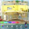 Unikito L Shaped Desk with Power Outlet, Reversible L-Shaped Corner Computer Desk with Storage Shelves & Monitor Stand, Gaming 4