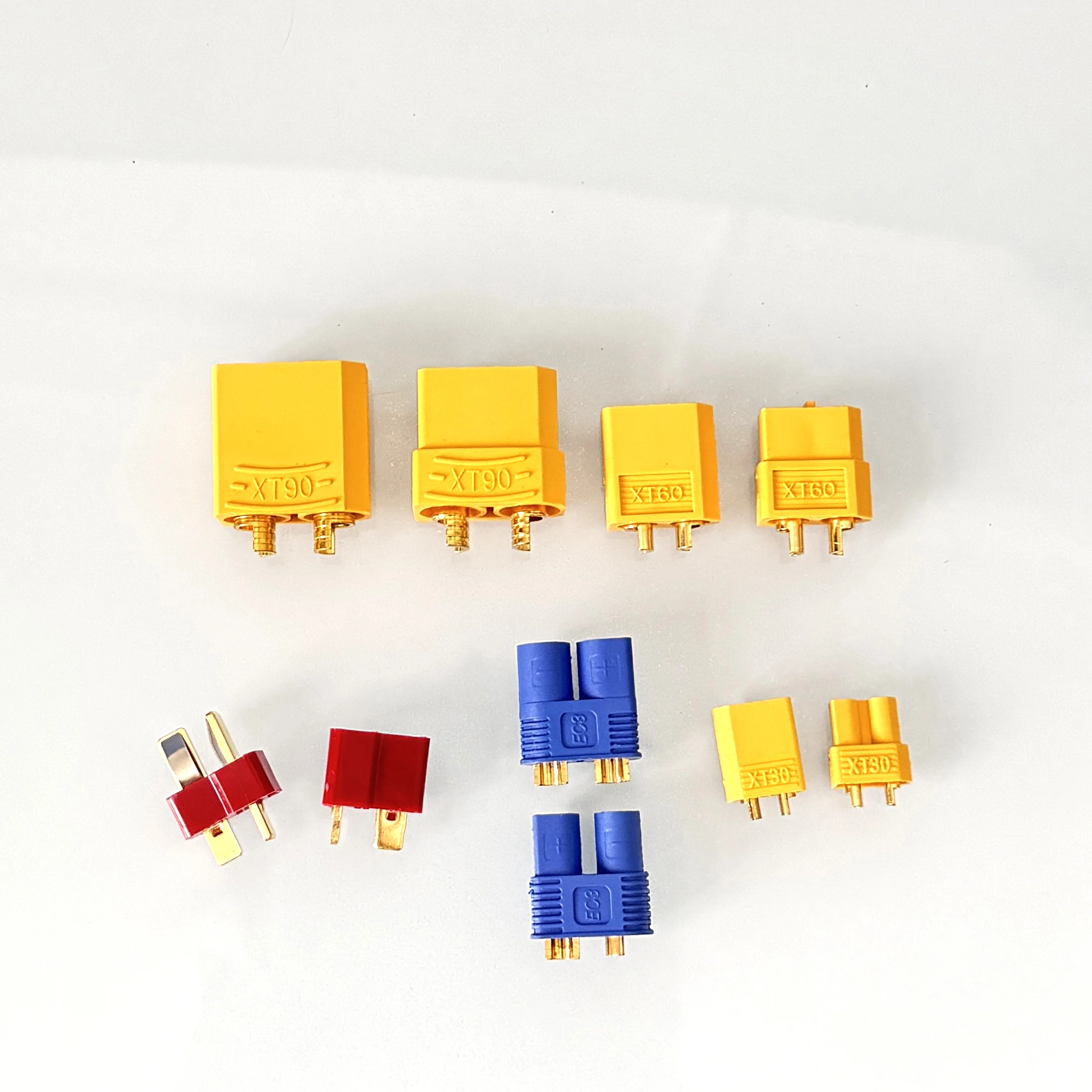 1 Pairs XT30  XT60  XT90 EC3 T-Plug Battery Connector Set Male Female Gold Plated Banana Plug for RC Parts 1
