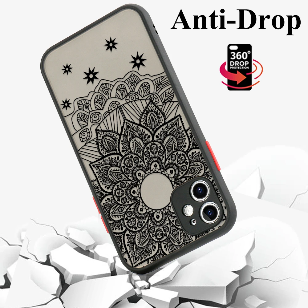 Elegant Mandala Design Protective Phone Case - Enhanced Durability and Style