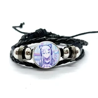 Project SEKAI Anime Yoisaki Kanade Leather Bracelets Glass Dome Snap Button Bracelet & Bangles Fashion Women Men Jewelry 1