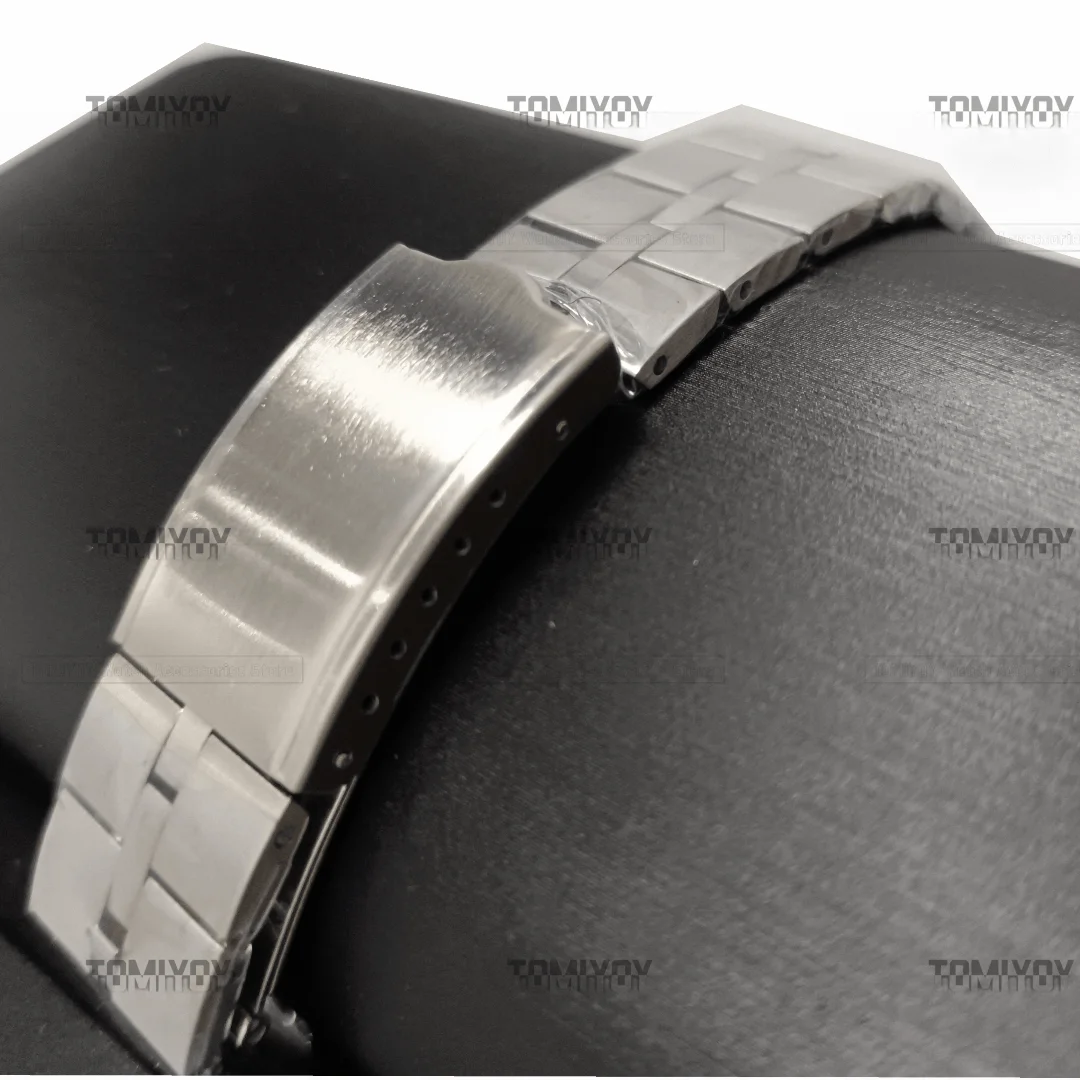 Vintage All Brush Silber Edelstahl Uhrenarmband Armband Silber Passend für Seiko 6139 6138 Uhr – Detail 24